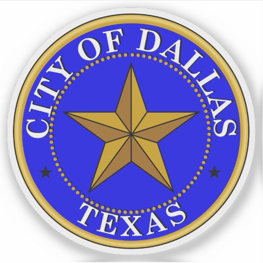 Sticker Le Sceau de Dallas, Texas (Devant)