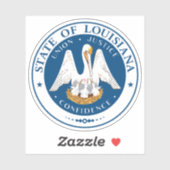Sticker Le sceau de l'état de Louisiane (Feuille)