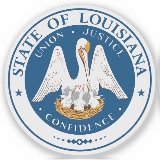 Sticker Le sceau de l'état de Louisiane (Devant)