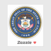 Sticker Le sceau de l'état de l'Utah (Feuille)