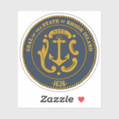 Sticker Le sceau de l'état de Rhode Island (Feuille)