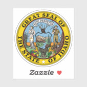 Sticker Le sceau de l'État d'Idaho (Feuille)