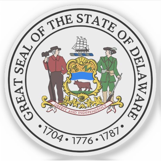 Sticker Le sceau de l'État du Delaware (Devant)