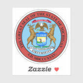 Sticker Le sceau de l'état du Michigan (Feuille)