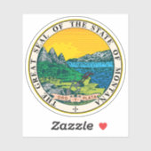 Sticker Le sceau de l'état du Montana (Feuille)