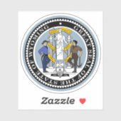 Sticker Le sceau de l'état du Wyoming (Feuille)