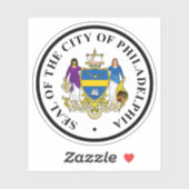 Sticker Le Sceau de Philadelphie, Pennsylvanie (Feuille)