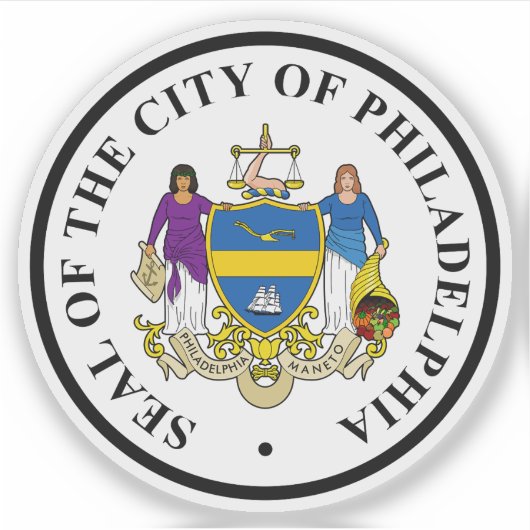 Sticker Le Sceau de Philadelphie, Pennsylvanie (Devant)