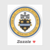 Sticker Le Sceau de Pittsburgh, Pennsylvanie (Feuille)