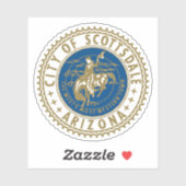 Sticker Le Sceau de Scottsdale, Arizona (Feuille)