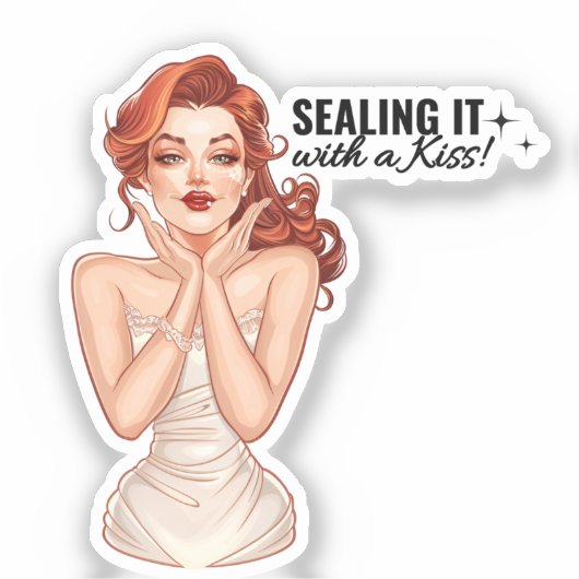 Sticker Le sceller avec un baiser ! (Recto)