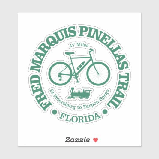 Sticker Le sentier Fred Marquis Pinellas (cyclisme) (Feuille)