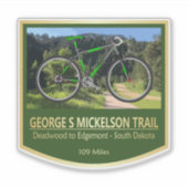 Sticker Le sentier George S Mickelson (vélo2) (Devant)