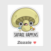 Sticker Le Shitake Arrive Un Jeu De Champignons Drôle (Feuille)