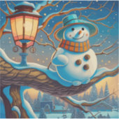 Sticker Le Snowman à côté des fêtards (Devant)