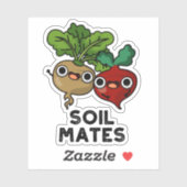 Sticker Le sol Mates Funky Beet Root Pun (Feuille)