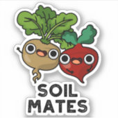 Sticker Le sol Mates Funky Beet Root Pun (Devant)