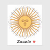 Sticker Le Soleil de Mai (Sol de Mayo) d'Argentine (Feuille)