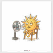 Sticker Le soleil sur une pause chaude (Feuille)