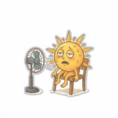 Sticker Le soleil sur une pause chaude (Devant)