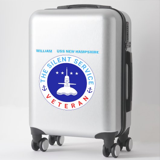 Sticker Le sous-marin vétéran du service silencieux élégan (Sur valise)