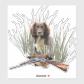 Sticker Le Sprocker Spaniel, L'art des chiens d'armes (Feuille)