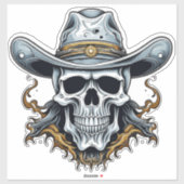 Sticker Le squelette cowboy (Feuille)