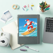 Sticker Le surf du Père Noël (Couverture iPad)