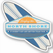 Sticker Le surf sur la Côte Nord (Devant)