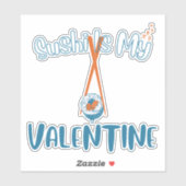 Sticker Le sushi est ma Saint Valentin, sushi (Feuille)