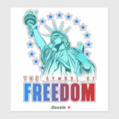 Sticker Le symbole de la liberté | 8"x 8"- transparent bri (Feuille)