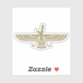 Sticker Le symbole Faravahar, Iran (Feuille)