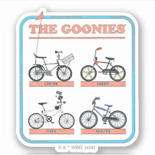 Sticker Le tableau des vélos de Goonies (Devant)