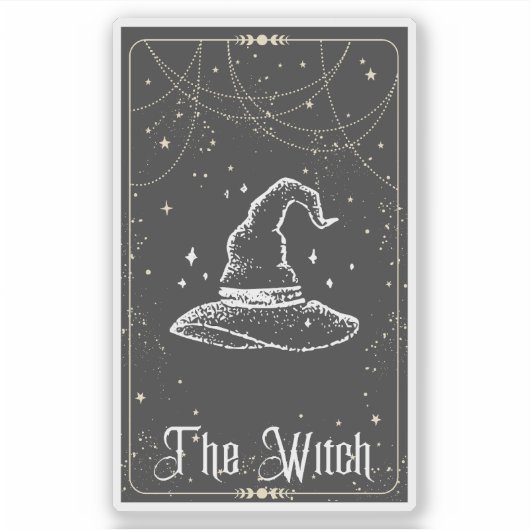 Sticker Le Tarot Casquette de sorcière (Devant)