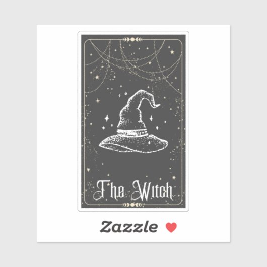 Sticker Le Tarot Casquette de sorcière (Feuille)