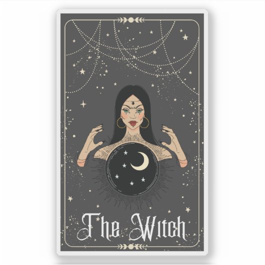 Sticker Le Tarot du vendeur de sorcière Fortune (Devant)