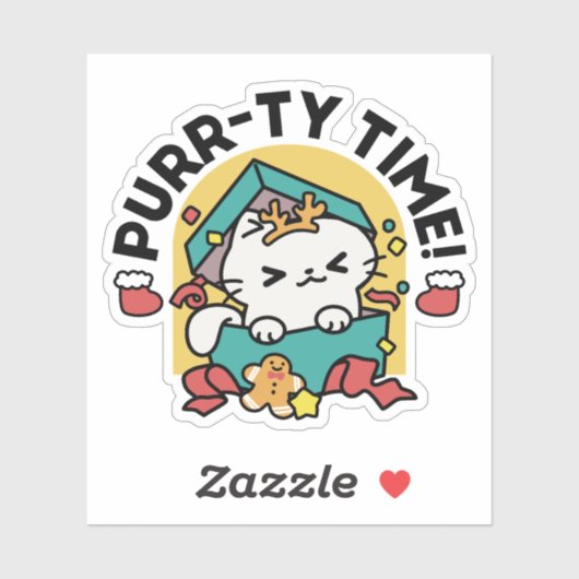 Sticker Le temps de la pub ! - Conception de Noël Festive  (Feuille)