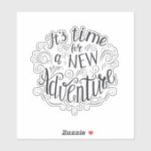 Sticker Le temps d'une nouvelle aventure (Feuille)