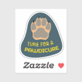 Sticker "Le temps d'une Pawdicure" chien de garde marine,  (Feuille)