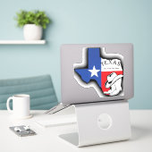 Sticker Le Texas, l'État étoilé (Ordinateur portable sur le bureau)