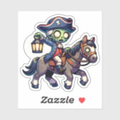 Sticker Le tour de Zombie Paul Revere (Feuille)