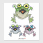 Sticker Le trio de grenouilles ! (Feuille)