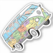 Sticker Le Vanlife Kombi voyageur (Devant)