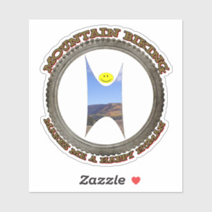 Sticker Le Vélo De Montagne Me Rend Un Homme Heureux