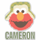 Sticker Le visage d'Elmo Woodland | Ajouter Votre Nom (Devant)