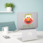 Sticker Le visage d'Elmo Woodland | Ajouter Votre Nom (Ordinateur portable sur le bureau)