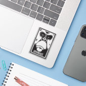 Sticker Le visage d'Ismaël (Ordinateur portable avec iPhone)