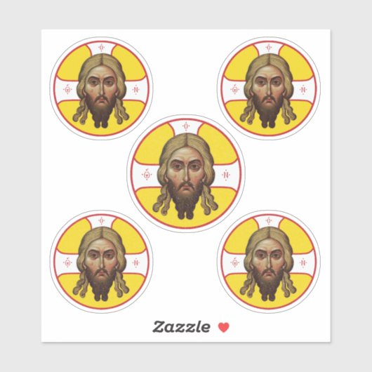 Sticker Le Visage Du Christ Icône Orthodoxe (Feuille)