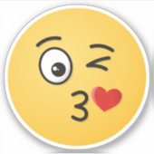 Sticker Le visage Jetant un baiser (Devant)