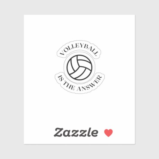 Sticker Le volley-ball est la réponse (Feuille)
